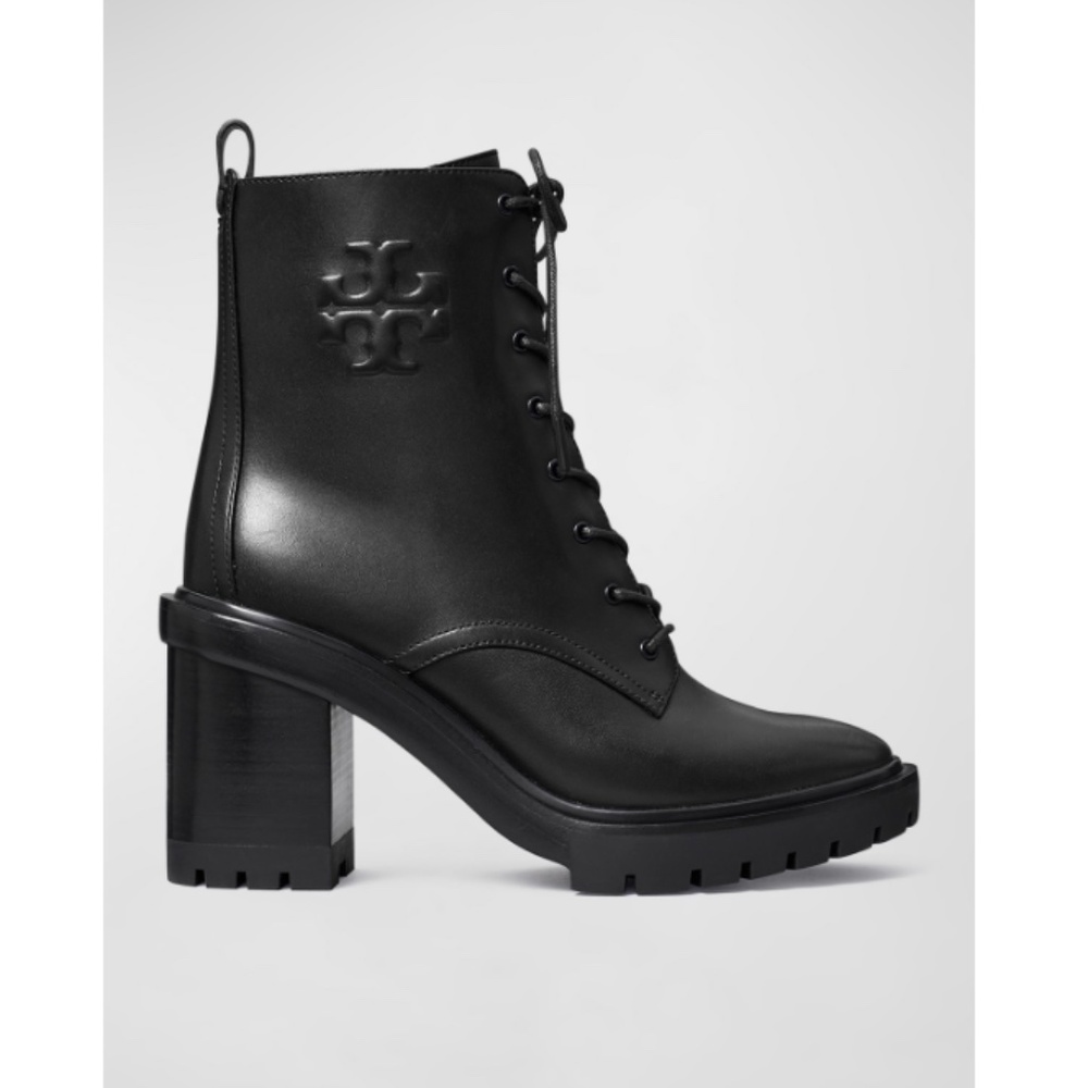 Tory Burch Women's Double T Lug High Heel Boots NWT